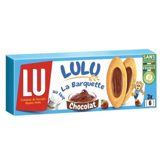 LU Lulu La Barquette Chocolat 120g (lot de 6)