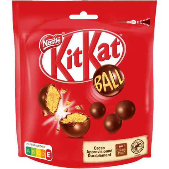 Kit Kat Bonbons Ball enrobés de chocolat au lait Quality street - Le sachet  de 250g : : Epicerie