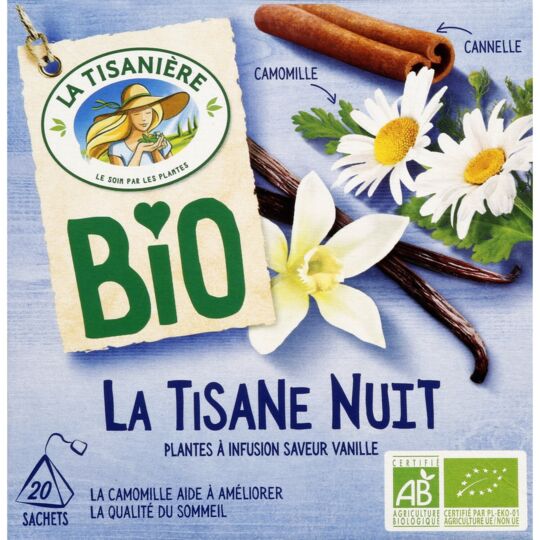 La Tisaniere - Organic Nuit Tea 20 Bags, 30g (1.1oz)