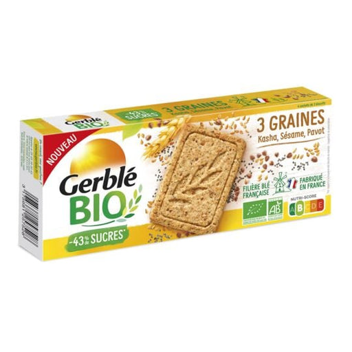 Gerble - Organic 3 seeds Kasha Sesame Poppy Cookie, 132g (4.7oz) - myPanier