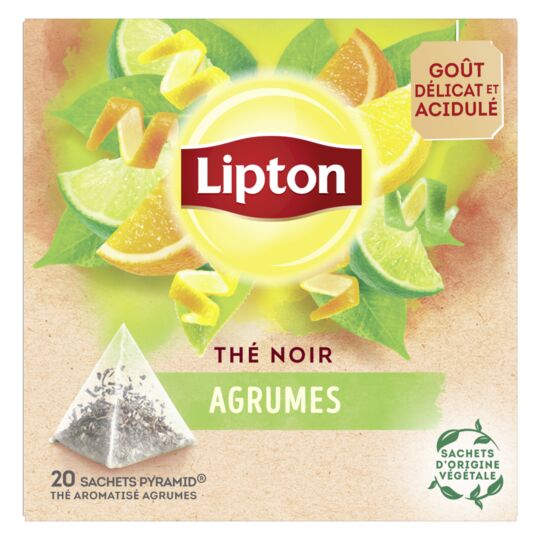 Lipton Black Tea Citrus, 20 Sachets, 36g (1.3oz) - myPanier
