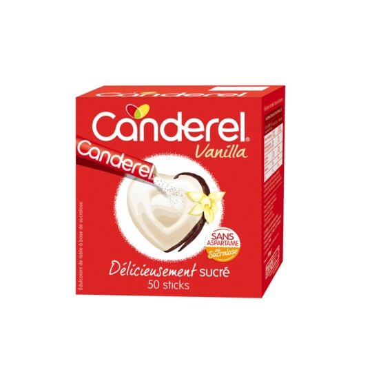 Canderel - Sweetener Sugar w/o Aspartame Vanilla 50 Sticks, 100g (3.6oz) - myPanier