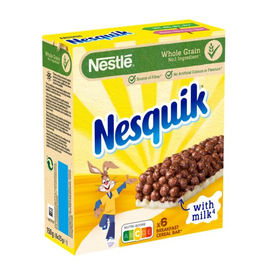 Nestlé Nesquik Breakfast Cereal Bar x6, 150g (5.3oz) - myPanier