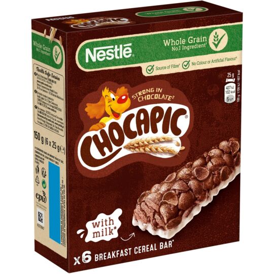 Nestlé - Chocapic Breakfast Cereal Bar x6, 150g (5.3oz)