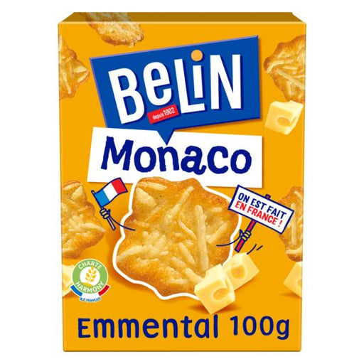 Belin - Monaco Crackers Emmental Cheese Flavor, 100g (3.5oz) - myPanier