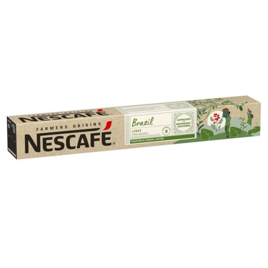 Nescafe Brazil Lungo Coffee x10 Capsules #8, 52g (1.9oz)
