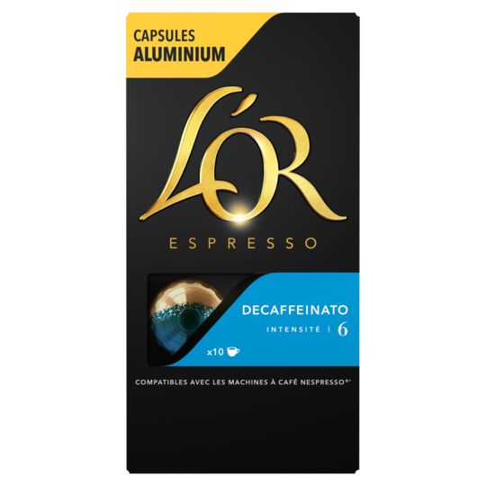 L'Or - Decaffeinated Coffee 10 Nespresso Capsules # 6, 52g (1.9oz)