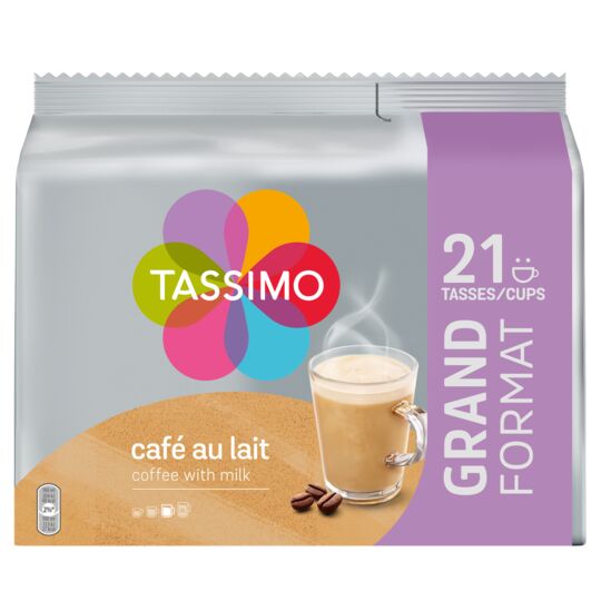 Café au lait Tassimo 21 capsules, 241 g (8,6 oz)