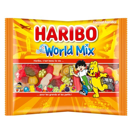 Haribo World Mix Bonbons Format Familial, 500g (17.7oz) - myPanier