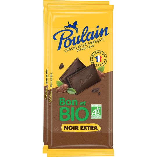 Chocolat Poulain Noir Extra Bio - Chocolat Poulain