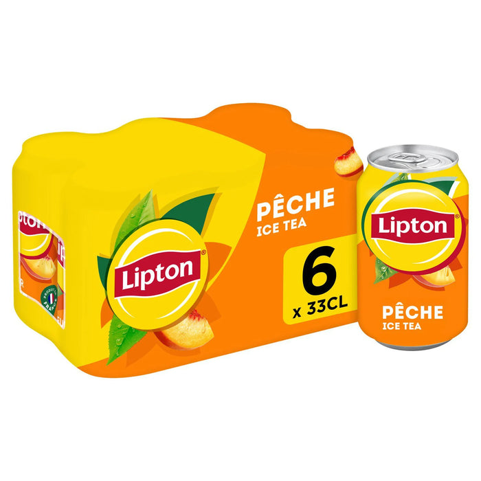 Lipton - Thé Glacé Pêche, 33cl (11.2 fl oz) Canette