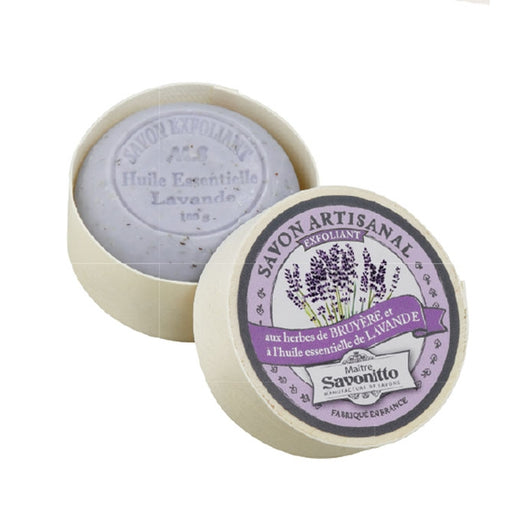 Maitre Savonitto - Lavender Exfoliating Soap w/ Wooden Box - myPanier 