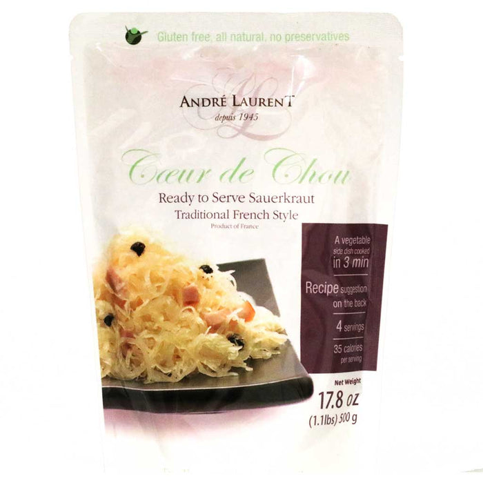 Andre Laurent - Sauerkraut, Traditional French Style, 500g (17.6oz) Pouch - myPanier