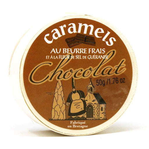 Maison Armorine - Chocolate Caramel Sweets, 50g Mini Round Box - myPanier