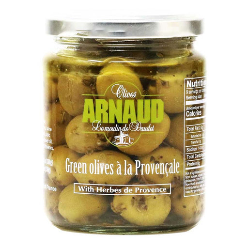 Arnaud - Whole Green Olives with Herbs, 9.2oz (260.8g) - myPanier