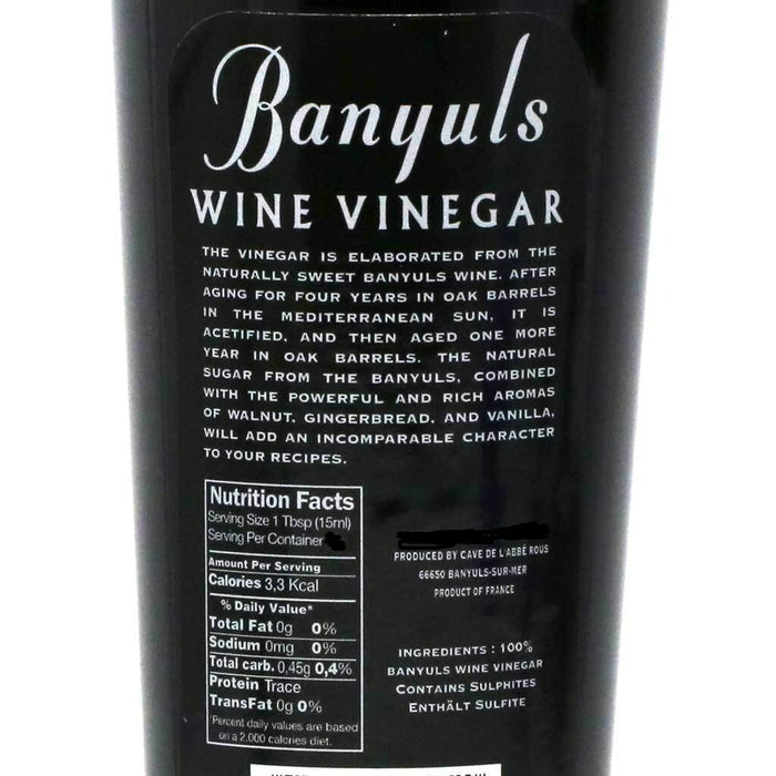 Cave de L'Abbe Rous - Banyuls Wine Vinegar, 8.38 Fl oz (250ml) - myPanier
