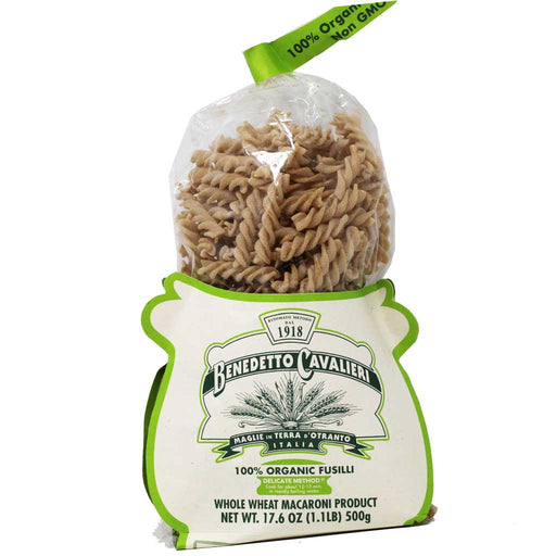 Benedetto Cavalieri - Organic Whole Wheat Fusilli Pasta, 500g (17.6oz) - myPanier