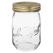 Le Parfait - Bulk Storage Glass Jar Screw Top with Gold Metal 2-Piece Lid, 1L - myPanier