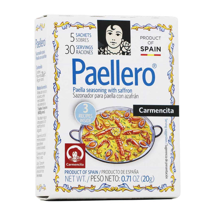 Carmencita - Pallero Paella Seasoning with Saffron (5-Packets), 0.71oz (20g) - myPanier