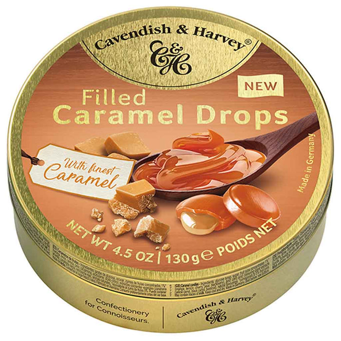 Cavendish & Harvey - Caramel Filled Caramel Drops, 4.5oz (130g) Tin - myPanier