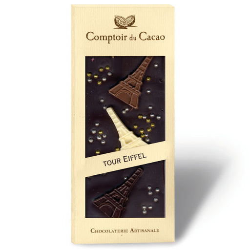 Comptoir du Cacao - 72% Dark Chocolate Bar, Eiffel Tower, 3.2oz (90g) - myPanier