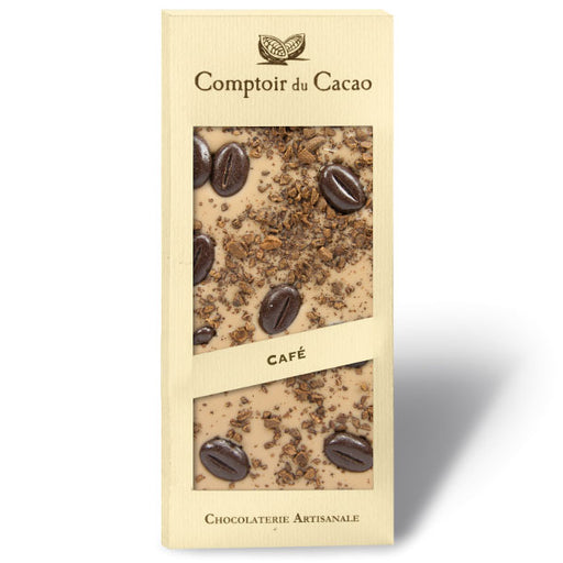 Comptoir du Cacao - Blond Chocolate with Caramel & Coffee, 90g Bar - myPanier