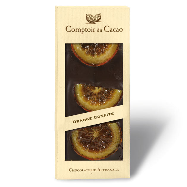 Comptoir du Cacao - Dark Chocolate Bar w/ Orange Peel, 90g (3.2oz)