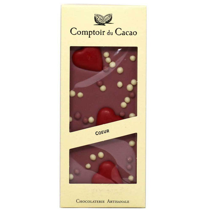 Comptoir du Cacao - Ruby Chocolate, Valentine 90g (3.2oz) Bar - myPanier