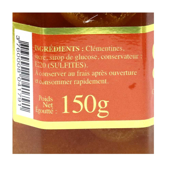 Corsiglia Candied Clementines in Syrup, Jar 150g