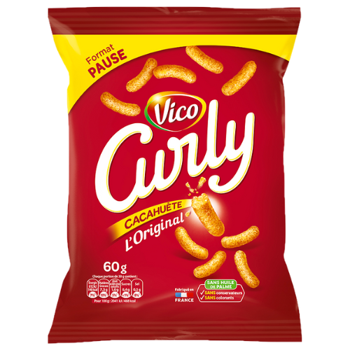 Vico Curly - Peanut Flavored Snack, 60g (2.1oz) - myPanier