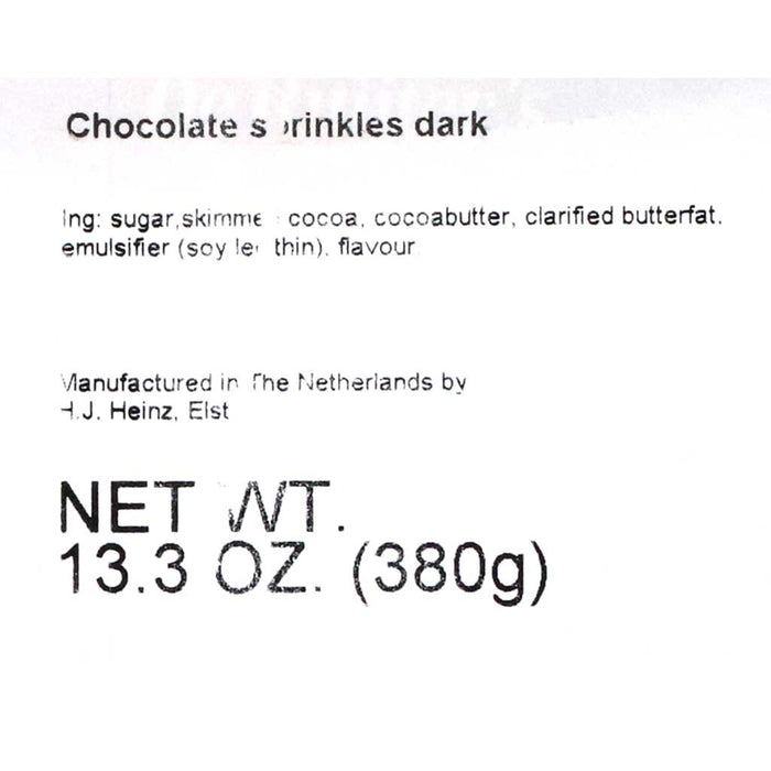 De Ruijter - Dark Chocolate Hail Sprinkles, 14oz - myPanier