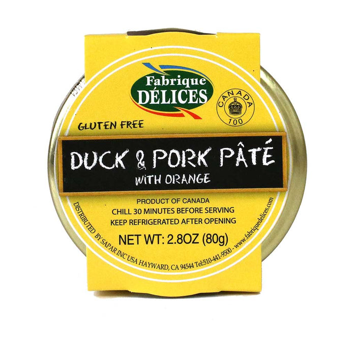 Fabrique Delices - Delices Duck & Pork Pate with Orange, 80g (2.8oz) - myPanier