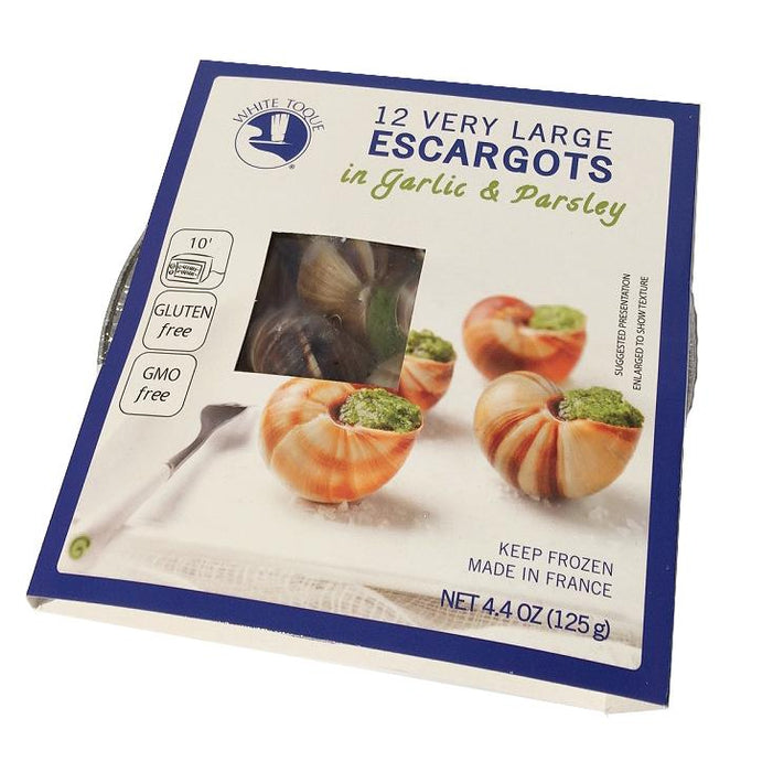 Escargots Helix extra larges avec beurre, 12 pièces, 4,4 oz (125 g)