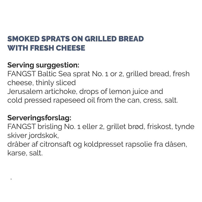 Fangst Brisling No. 2 Baltic Sea Sprat Smoked in Cold Pressed Rapeseed Oil, 100g - myPanier