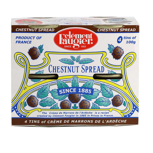 Clement Faugier - Vanilla Chestnut Spread, Pack of 4 Mini Cans (4x100g) - myPanier