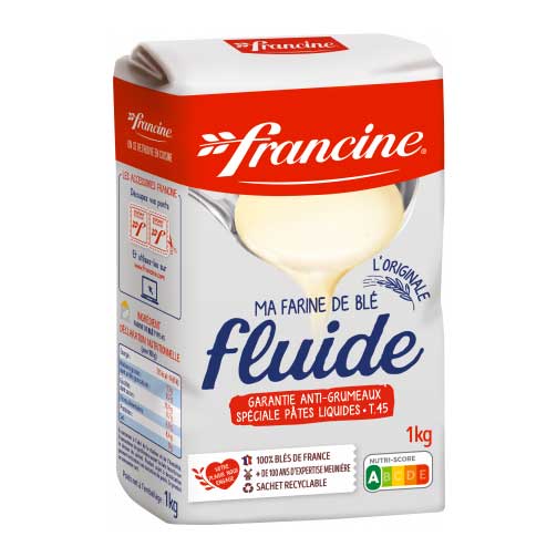 Francine - French Fluide Flour, Lump-Free T45, 1kg (2.2 lb) - myPanier