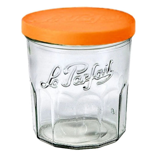 Le Parfait - French Jam Pot Faceted Drinking Glass with Orange Cover, 324ml (11.4oz) - myPanier