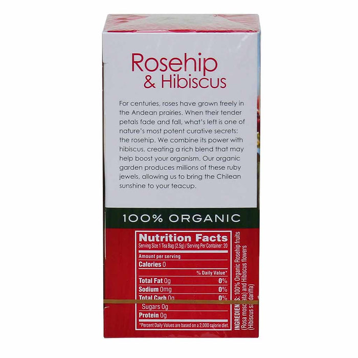 Garden of the Andes - Organic Rosehip & Hibiscus Tea, 20 Bags, 1.5oz (50g) - myPanier