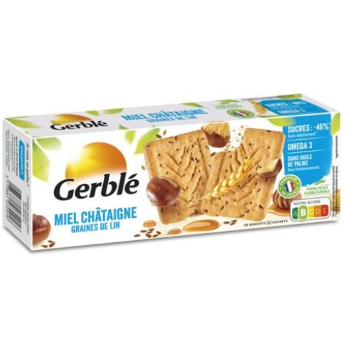 Gerble - Honey Chestnut Flaxseed Cookie, 200g (7.1oz) - myPanier