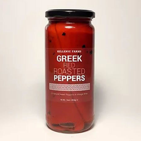 Hellenic Farms - Greek Roasted Red Peppers, 16.4oz (464g) Jar - myPanier