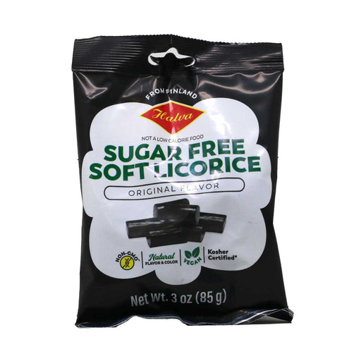 Halva - European Style Sugar-Free Black Licorice, 3oz (85g) Bag - myPanier