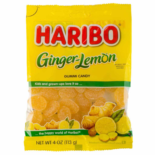 Haribo - Ginger-Lemon Gummi Candy, 5oz (142g) Bag - myPanier