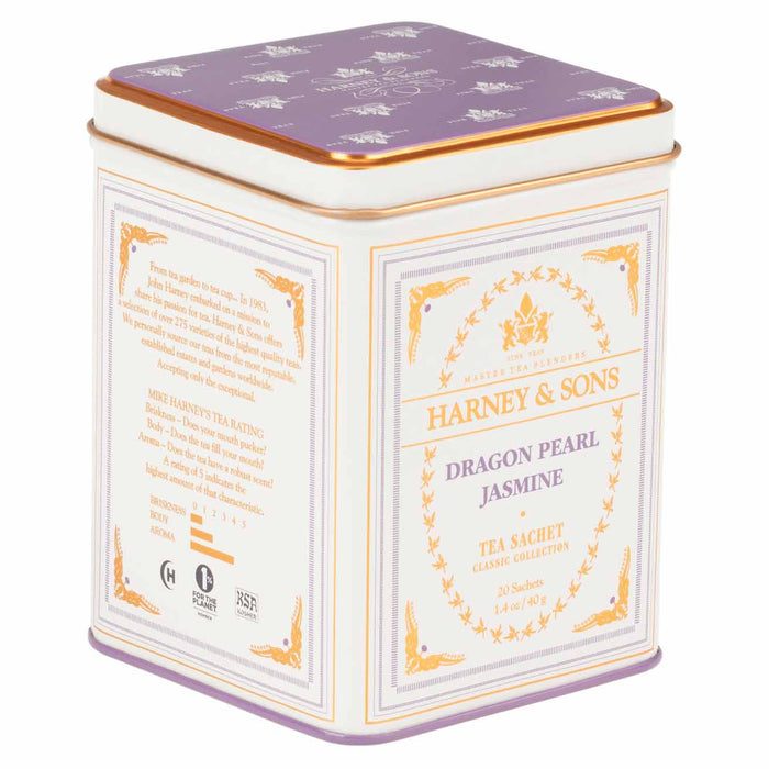 Harney & Sons - Dragon Pearl Jasmine Tea Sachets, 20ct Tin - myPanier
