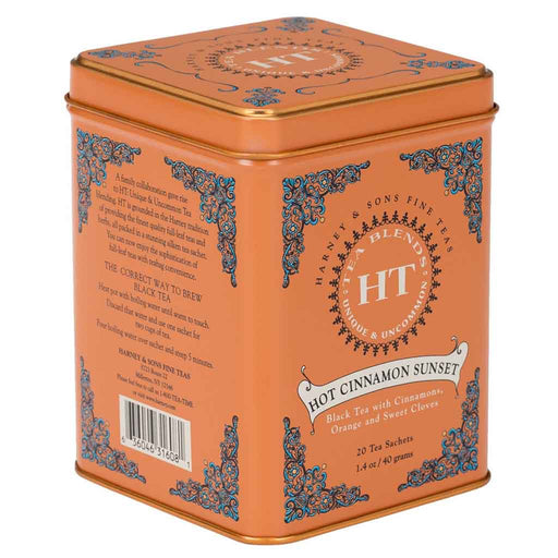 Harney & Sons - Hot Cinnamon Sunset Tea Sachets, 20ct Tin - myPanier
