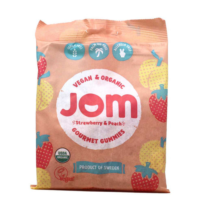 Jom - Organic Strawberry & Peach Gummy Candies - myPanier
