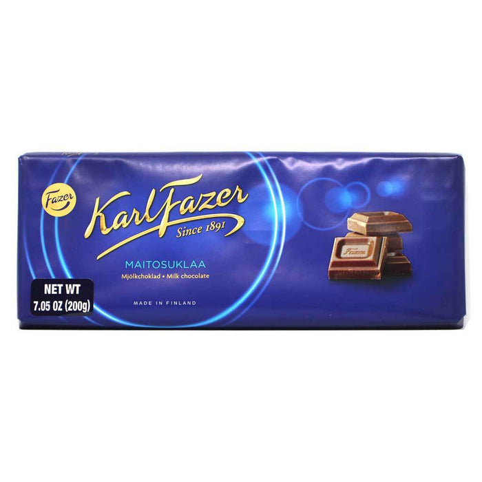Karl Fazer - Blue Original Finnish Milk Chocolate Bar, 200g (7.05oz) - myPanier