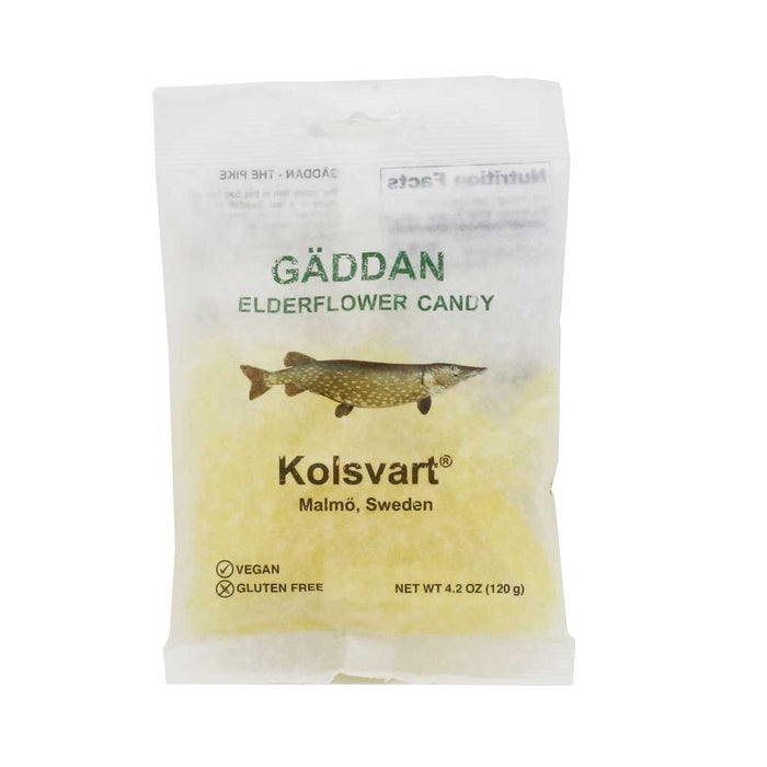 Kolsvart - Swedish Elderflower Pike Fish Candy, 4.2oz (119.1g) - myPanier