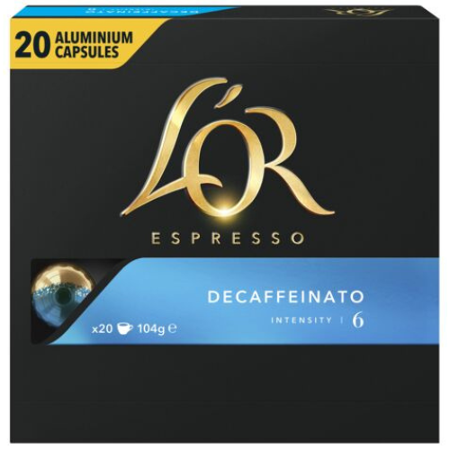 L'Or - Café Décaféiné 20 Capsules # 6, 104g (3.7oz)