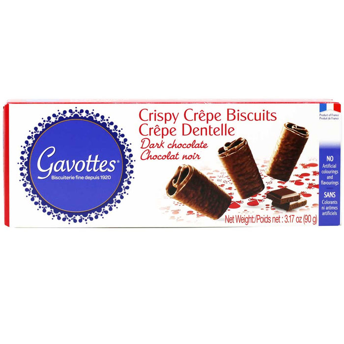 Gavottes - Crepe Dentelle Biscuits with Dark Chocolate, 90g (3.2oz) - myPanier
