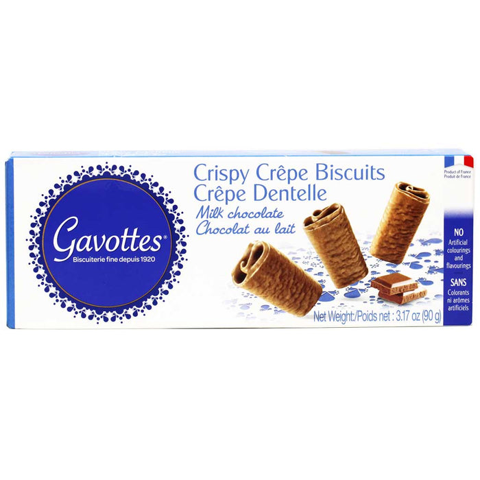 Biscuits crêpes dentelles au chocolat au lait Gavottes 90g sur